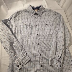 Carbon2Cobalt Light Blue Patterned Button-Down Shirt. Textured Like Corduroy.